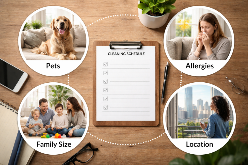 Factors Influencing Cleaning Schedule
