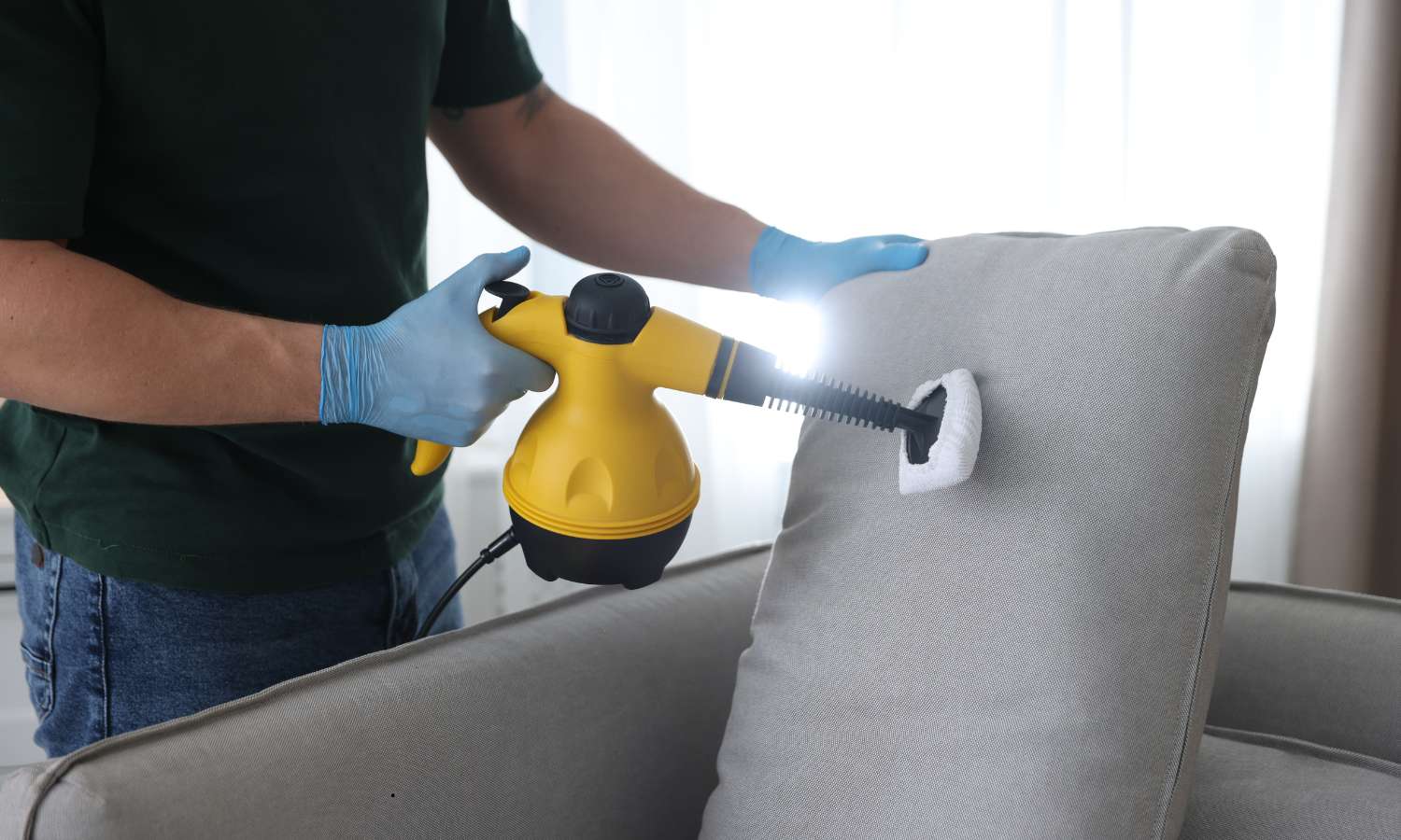 can you steam clean linen upholstery